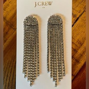 JCrew Silver Rhinestone Earrings